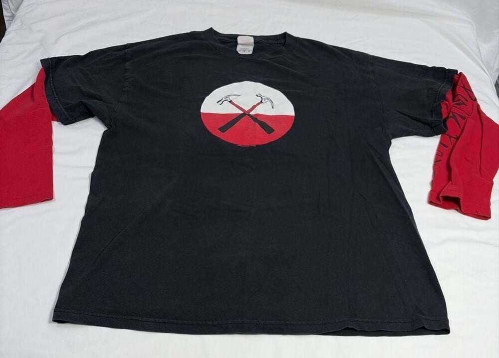 Pink Floyd The Wall Marching Hammers Long Sleeve Ringer T-Shirt L 2004